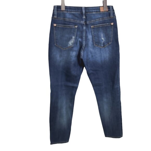 Judy Blue Relaxed Fit Angie Straight Leg Distressed Jeans Women's Size 29 Blue D - Picture 2 of 9